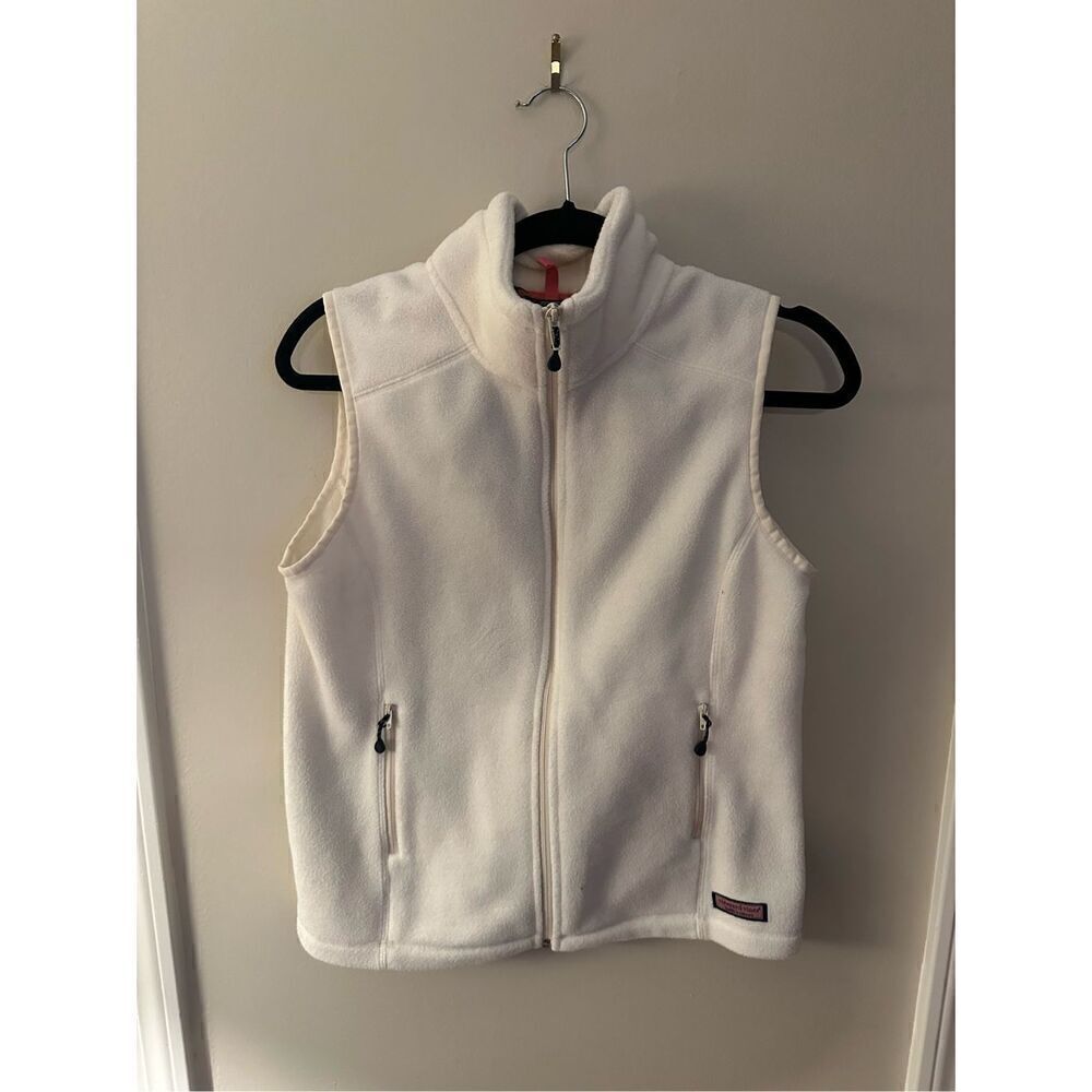 Vineyard Vines Women’s White Fleece Vest Small